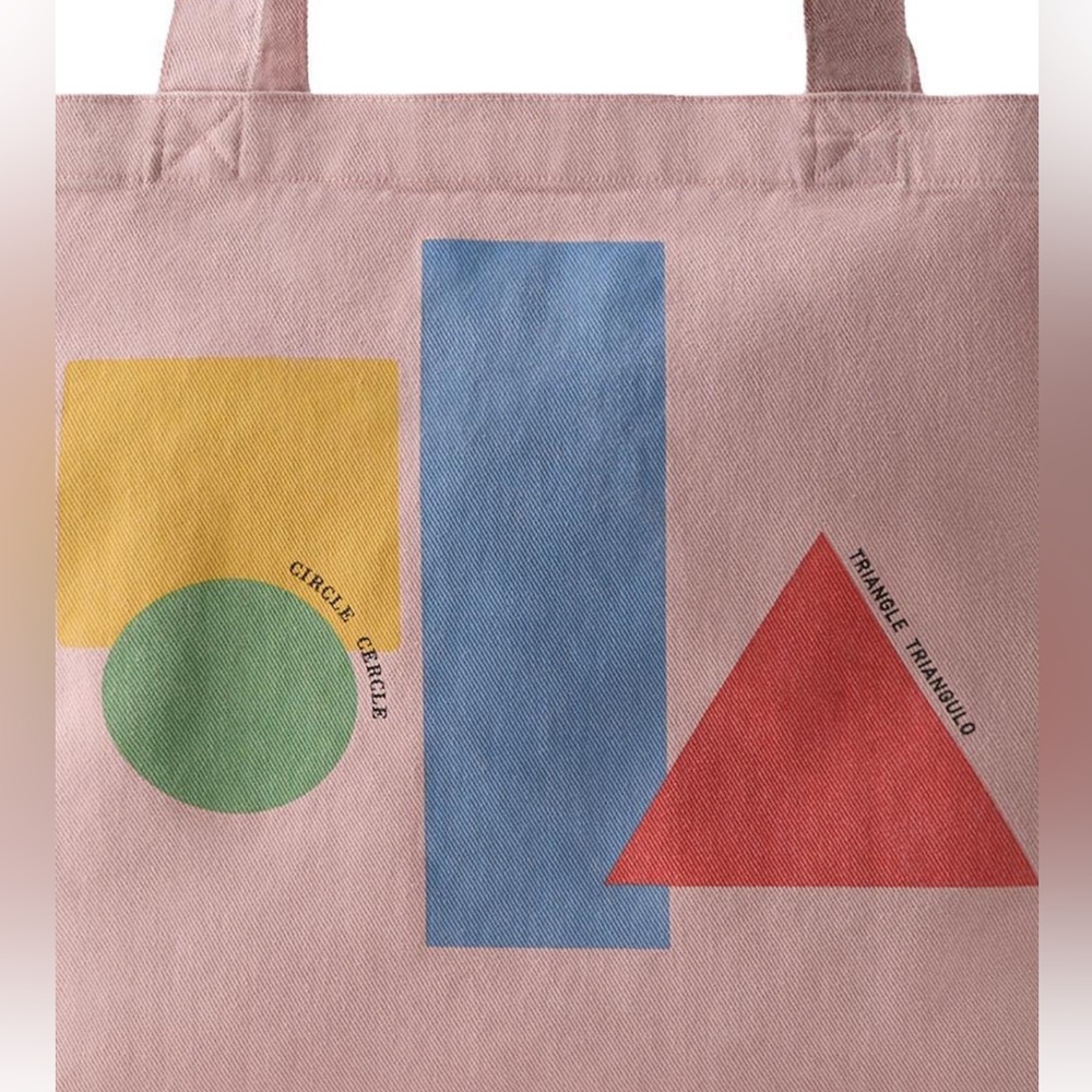 Zara Geometric Print Pink Tote Bag - Picture 2 of 4